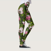 Blooming magnolia op donkergroen leggings (Rechts)