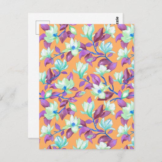 Blooming magnolia op vanilla sky briefkaart (Voorkant / Achterkant)