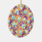 Blooming magnolia op vanilla sky keramisch ornament (Rechts)