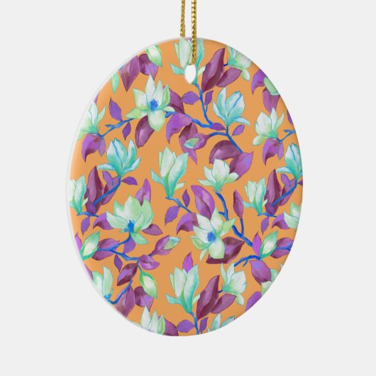 Blooming magnolia op vanilla sky keramisch ornament (Rechts)