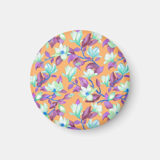 Blooming magnolia op vanilla sky magneet (Voorkant)