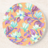 Blooming magnolia op vanilla sky zandsteen onderzetter (Voorkant)