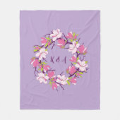 Blooming Magnolia Personalized Fleece Blanket (Voorkant)
