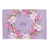 Blooming Magnolia Personalized Paar of Kussensloop (Voorkant-Links)