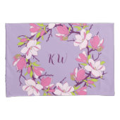Blooming Magnolia Personalized Paar of Kussensloop (Voorkant-Rechts)