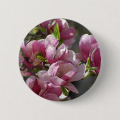 Blooming Magnolia Ronde Button 5,7 Cm (Voorkant)