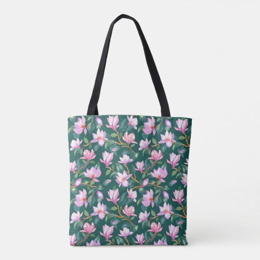 Blooming magnolia tote bag (Achterkant)