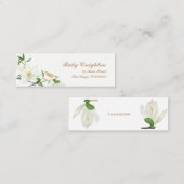 Blooming Magnolia waterverf Mini Visitekaartje (Voorkant / Achterkant)