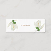 Blooming Magnolia waterverf Mini Visitekaartje (Achterkant)