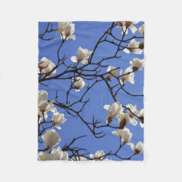 Blooming Magnolias Fleece Deken