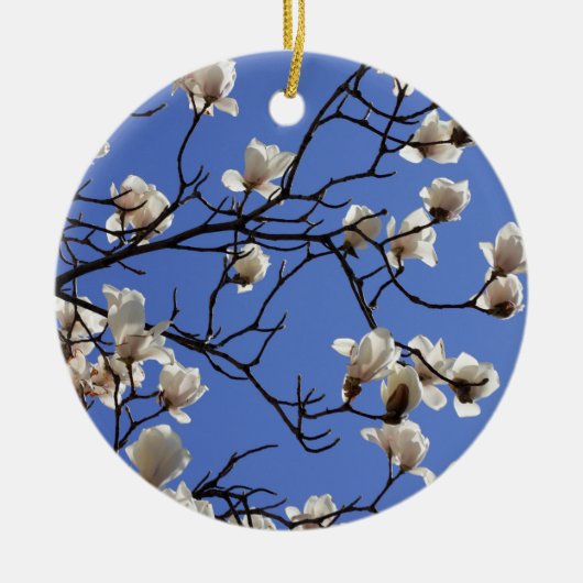 Blooming Magnolias Keramisch Ornament (Voorkant)