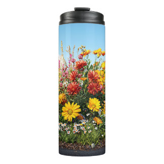 Blooming Meadow Thermal Tumbler. Thermosbeker