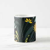 Blooming Meadow Trendy naadloos design Koffiemok (Center)