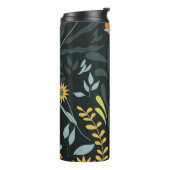 Blooming Meadow Trendy naadloos design Thermosbeker (Gedraaid links)