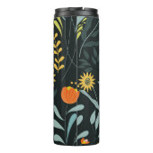 Blooming Meadow Trendy naadloos design Thermosbeker (Achterkant)