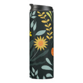 Blooming Meadow Trendy naadloos design Thermosbeker (Geroteerd rechts)
