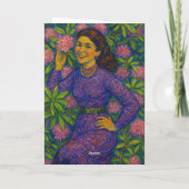 Blooming met liefde feestdagen kaart (Achterkant)