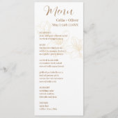Blooming met liefde: Minimale witte bruiloft Menu  (Voorkant)