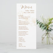 Blooming met liefde: Minimale witte bruiloft Menu (Staand voorkant)