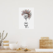 Blooming Mind- Modern Surrealist Floral Art Poster (Keuken)