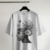 Blooming Mind – Surreal Garden Head T-Shirt