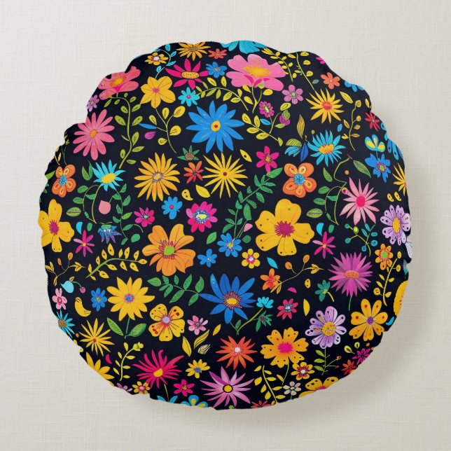 Blooming Mooi ontwerp Ronde Kussen (Voorkant)