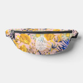 Blooming Mystical Floral Monogram Beige Heuptasje (Liggend)