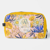 Blooming Mystical Floral Monogram Beige Toilettasje (Voorkant)