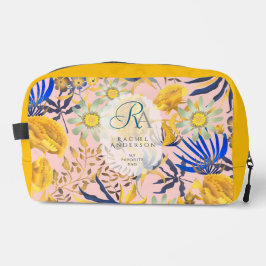 Blooming Mystical Floral Monogram Beige Toilettasje