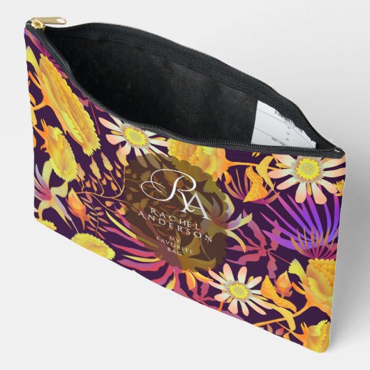 Blooming Mystical Floral Monogram Brown Etui (Open)