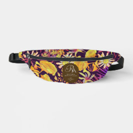 Blooming Mystical Floral Monogram Brown Heuptasje