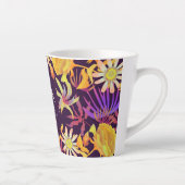 Blooming Mystical Floral Monogram Brown Latte Mug Mok (Rechts)