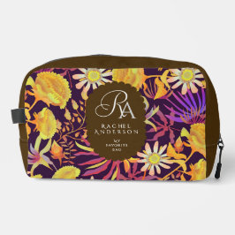 Blooming Mystical Floral Monogram Brown Toilettasje