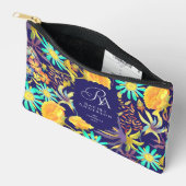 Blooming Mystical Floral Monogram Navy  Etui (Open)