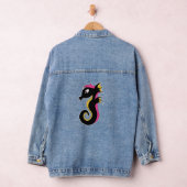 Blooming Neon Seahorse Denim Jacket (Hangar)