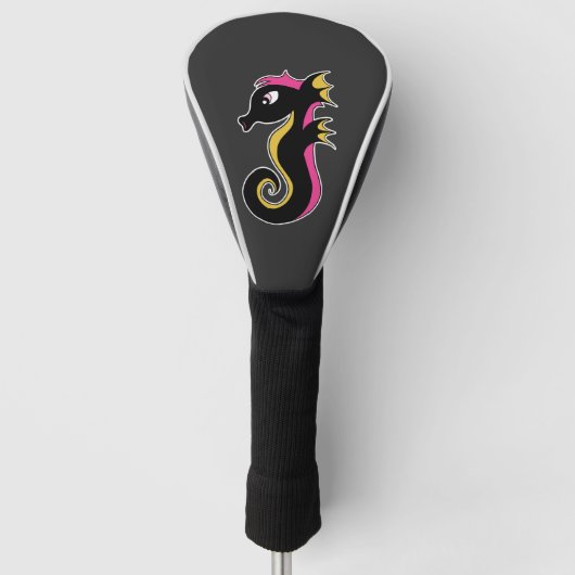 Blooming Neon Seahorse Golfheadcover (Voorkant)