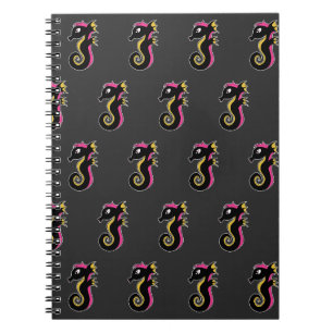 Blooming Neon Seahorse Notitieboek