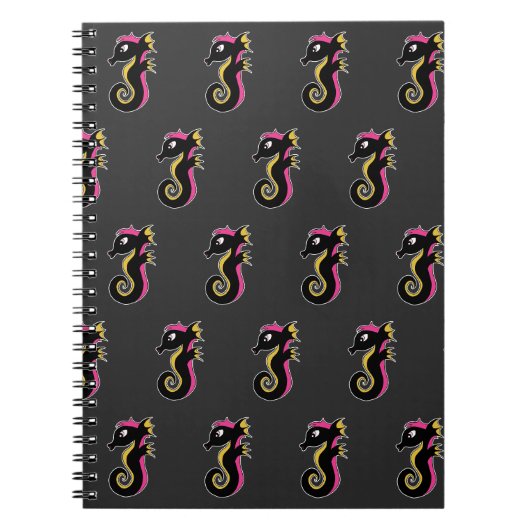 Blooming Neon Seahorse Notitieboek (Voorkant)