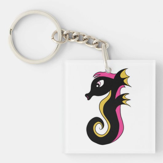 Blooming Neon Seahorse Sleutelhanger (voorkant)