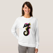 Blooming Neon Seahorse T-shirt (Voorkant volledig)