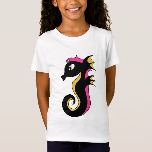 Blooming Neon Seahorse T-shirt (Voorkant)