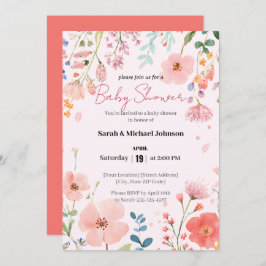Blooming Path-Baby shower Kaart