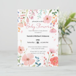 Blooming Path-Baby shower Kaart