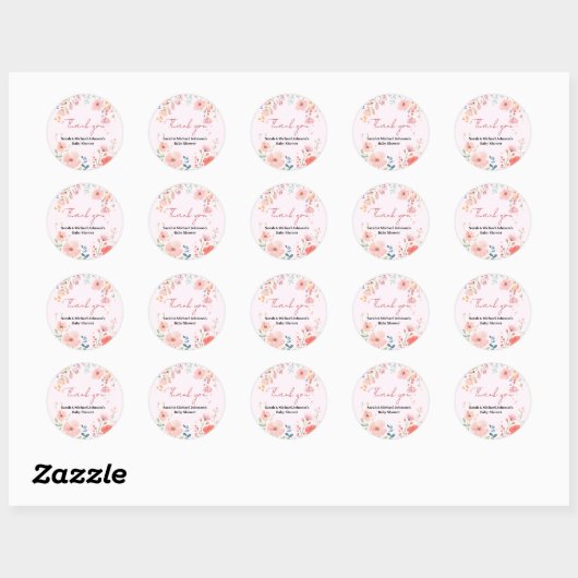 Blooming Path-Baby shower Ronde Sticker (Vel)