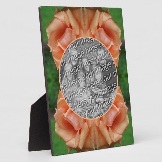 Blooming Peach Roos Creëer Uw eigen foto Fotoplaat (Zijkant)