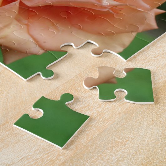 Blooming Peach Roos Lijst Creëer Uw eigen foto Legpuzzel (Zijkant)