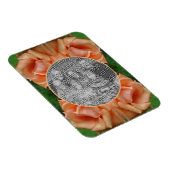 Blooming Peach Roos Lijst Creëer Uw eigen foto Magneet (Rechterzijde)