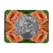 Blooming Peach Roos Lijst Creëer Uw eigen foto Magneet (Horizontaal)