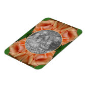 Blooming Peach Roos Lijst Creëer Uw eigen foto Magneet (Linkerzijde)