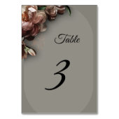 Blooming Peonies Table Number Kaart (Achterkant)